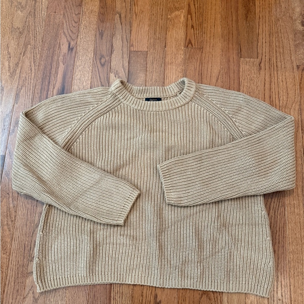 Quince Beige Knit Sweater